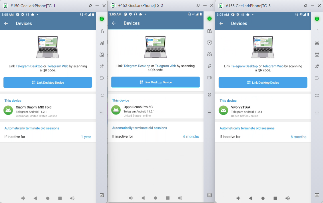 geelark múltiples cuentas de Telegram en dispositivo